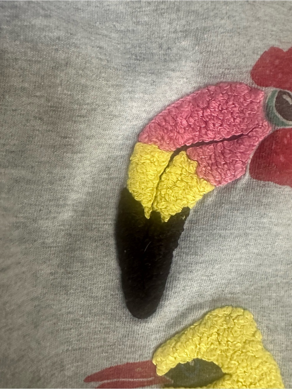 Boden Gray Tee with Colorful Bird Parade - Picture 2 of 3